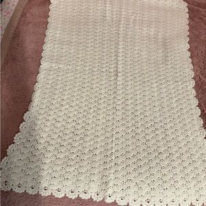 Two baby blankets- one Handmade Crochet Blanket